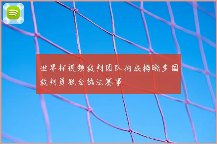 世界杯视频裁判团队构成揭晓多国裁判员联合执法赛事