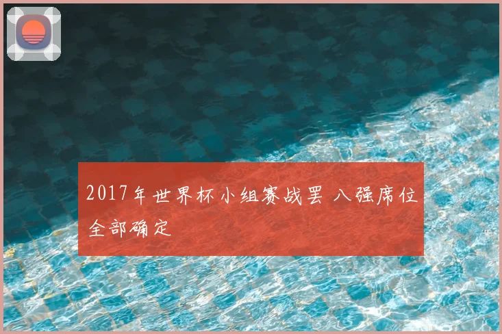 2017年世界杯小组赛战罢 八强席位全部确定